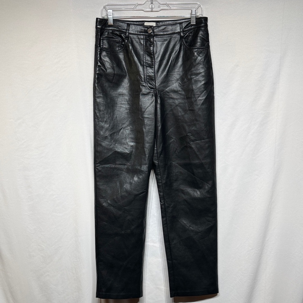 Aritzia Wilfred The Melina Vegan Leather Pant Black Size 10 - Picture 2 of 12